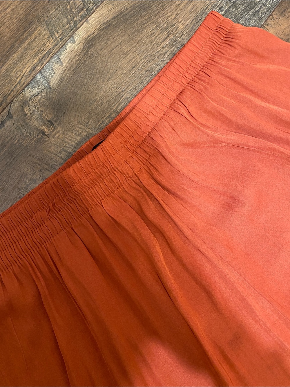 Zara Flowy Wide Leg Rust Orange Women's Palazzo Pants - Picture 3 of 4